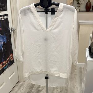 Express Cream V-Neck Blouse